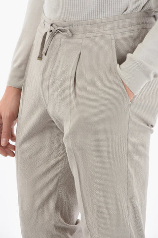 Virgn Wool and Silk ACADEMY pants with Drawstring Waist