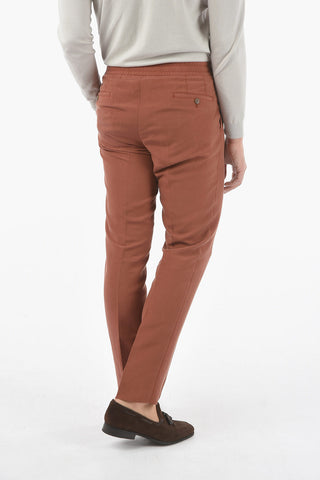 Silk and Linen ACADEMY Pants with Visible Stitching
