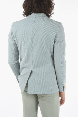 CC COLLECTION awning striped center vent notch lapel RESET 2-button blazer