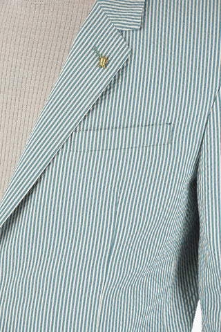 CC COLLECTION awning striped center vent notch lapel RESET 2-button blazer