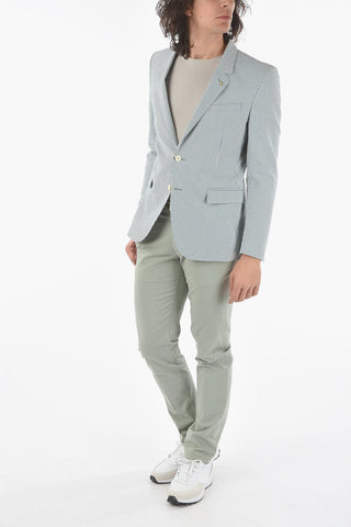 CC COLLECTION awning striped center vent notch lapel RESET 2-button blazer