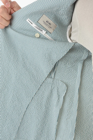 CC COLLECTION awning striped center vent notch lapel RESET 2-button blazer