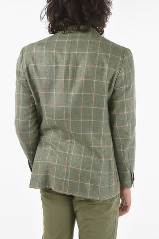 giacca a 2 bottoni LEADER SOFT a quadri windowpane due spacchi revers classico