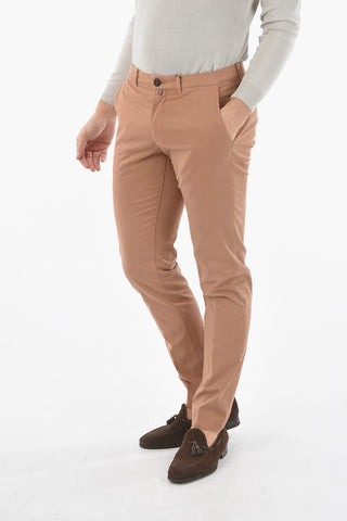 Visible Stitching Stretch Cotton Pants 