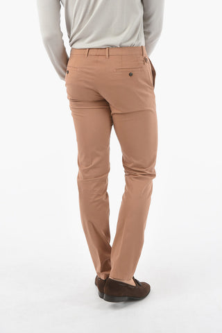 Visible Stitching Stretch Cotton Pants 