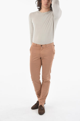 Visible Stitching Stretch Cotton Pants 