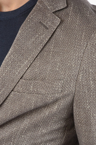 ID Cotton and Linen Unlined Blazer with Patch Pockets