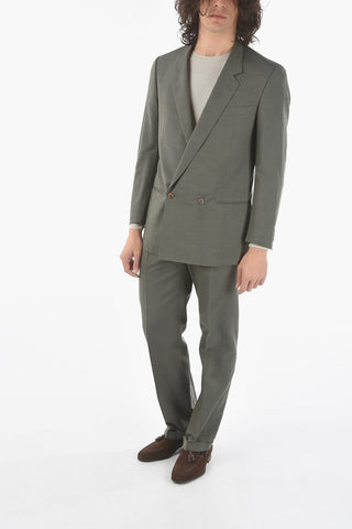 silk VOUGE notch lapel double breasted suit