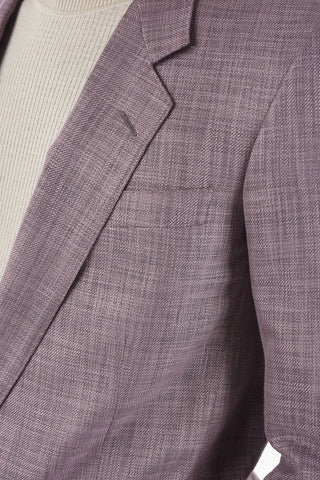 no vent jetted pocket VOGUE double-breasted blazer