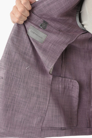 no vent jetted pocket VOGUE double-breasted blazer