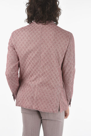 giacca 3 bottoni SPORTSWEAR in cotone e lino due spacchi revers classico