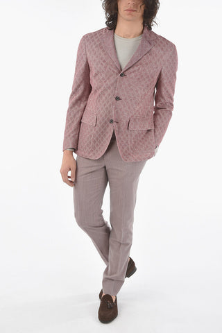 giacca 3 bottoni SPORTSWEAR in cotone e lino due spacchi revers classico