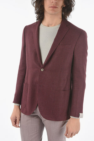 Half-lined ACADEMY SOFT Blazer with Houndstooth Pattern
