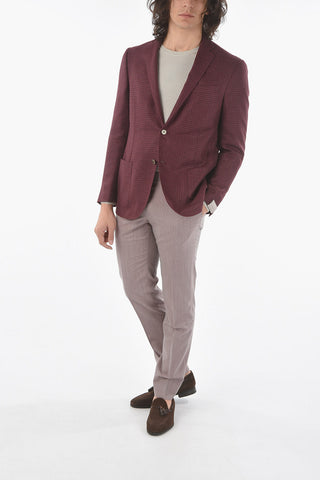Half-lined ACADEMY SOFT Blazer with Houndstooth Pattern