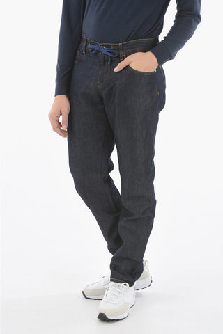Visible Stitching Regular Fit NEW DARLIN Jeans with Drawstring Waist 18cm 