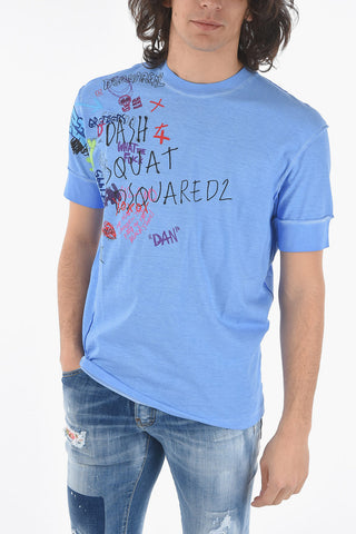 Crew-Neck TWISTED IBRA FI T-Shirt With Side Print
