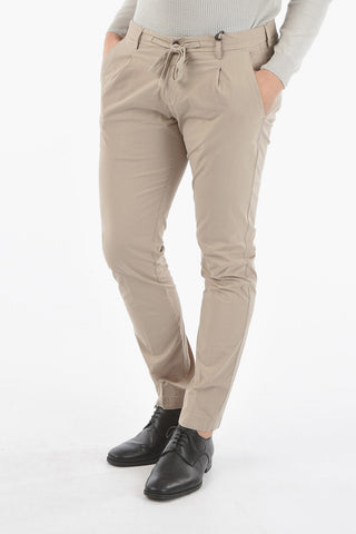 CC COLLECTION Stretch Cotton Single-Pleat Pants