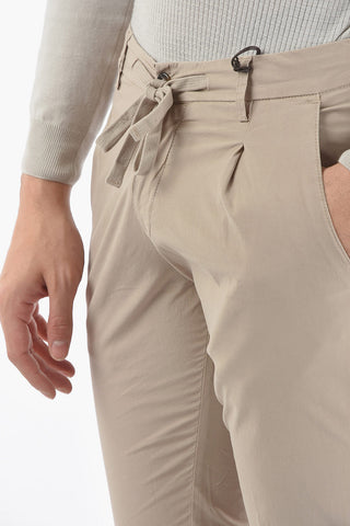 CC COLLECTION Stretch Cotton Single-Pleat Pants