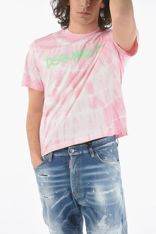 Tie Dye Effect BOX FIT Crew-Neck T-Shirt