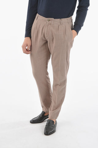 ID plain herringbone TEX jetted pocket Pants