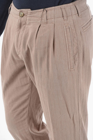 ID plain herringbone TEX jetted pocket Pants