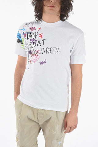 Crew-Neck TWISTED IBRA FI T-Shirt With Side Print
