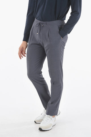 Mini Check Virgin Wool and Silk ACADEMY Pants