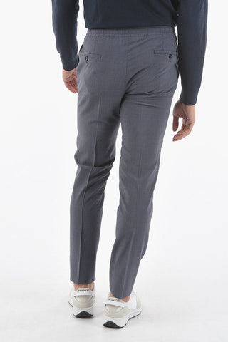 Mini Check Virgin Wool and Silk ACADEMY Pants