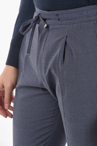 Mini Check Virgin Wool and Silk ACADEMY Pants