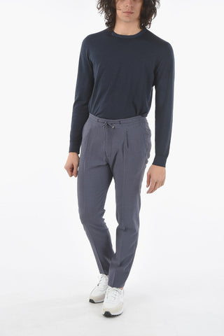 Mini Check Virgin Wool and Silk ACADEMY Pants