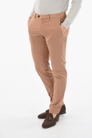 Regular Waist Chino Pants With Contrasting Buttons