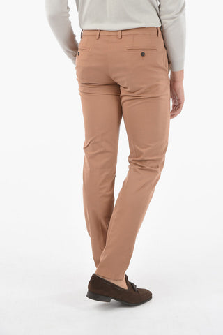 Regular Waist Chino Pants With Contrasting Buttons
