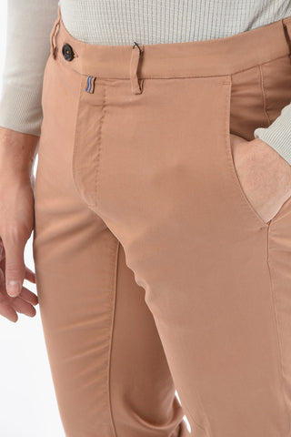 Regular Waist Chino Pants With Contrasting Buttons