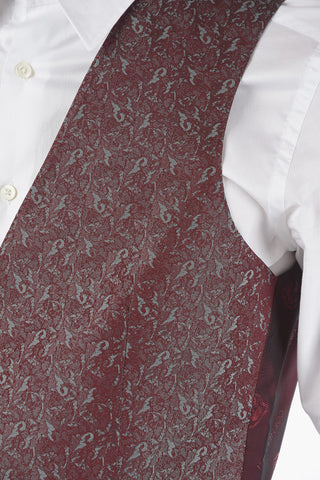 Silk Double-Breasted Waistcoat CERIM.ACADEMY with Patterned Fabric