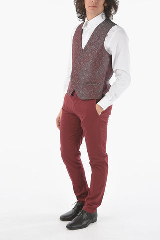 Silk Double-Breasted Waistcoat CERIM.ACADEMY with Patterned Fabric