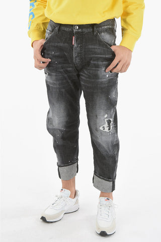 18cm Cuffed Hem Stretch denim COMBAT Jeans
