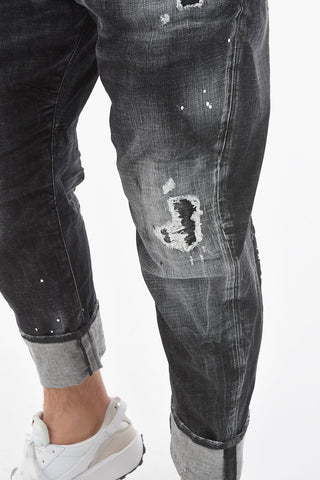 18cm Cuffed Hem Stretch denim COMBAT Jeans