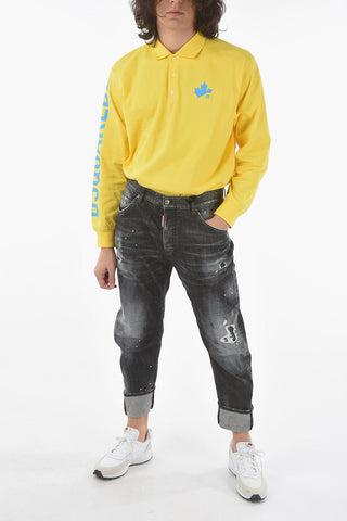 18cm Cuffed Hem Stretch denim COMBAT Jeans