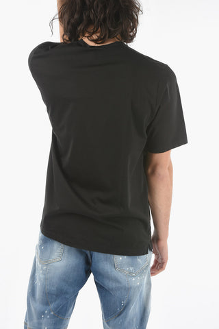 Acid Wash Effect SLOUCH FIT Crew-Neck T-Shirt
