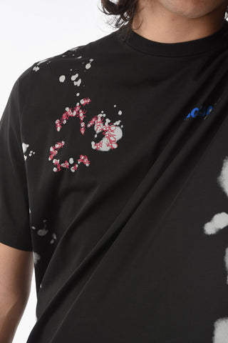 Acid Wash Effect SLOUCH FIT Crew-Neck T-Shirt