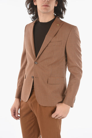 CC COLLECTION checked virgin wool RESET 2-button blazer