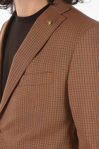 CC COLLECTION checked virgin wool RESET 2-button blazer