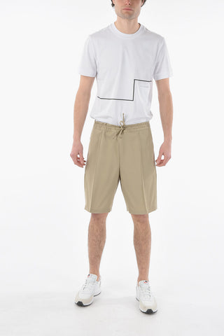 ID Virgin Wool 3 Pockets Shorts with Drawstring on The Waist