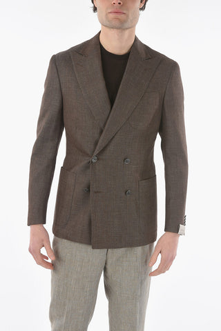 side vents peak lapel ACADEMY SOFT double-breasted blazer