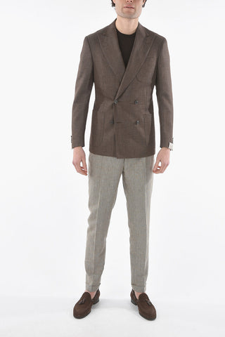 side vents peak lapel ACADEMY SOFT double-breasted blazer