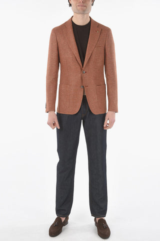 CC COLLECTION virgin wool and flax REWARD 2-button blazer