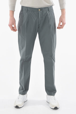 ID Cotton Stretch HUANTED Double pleated Pants