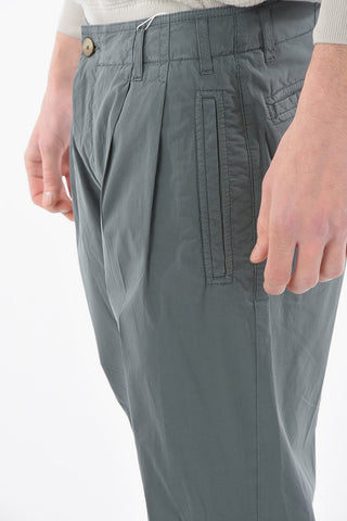 ID Cotton Stretch HUANTED Double pleated Pants