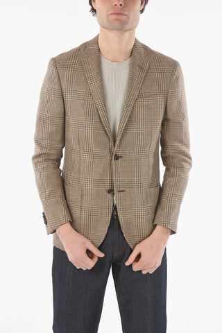 district check ACADEMY SOFT notch lapel patch pocket 2-button blazer