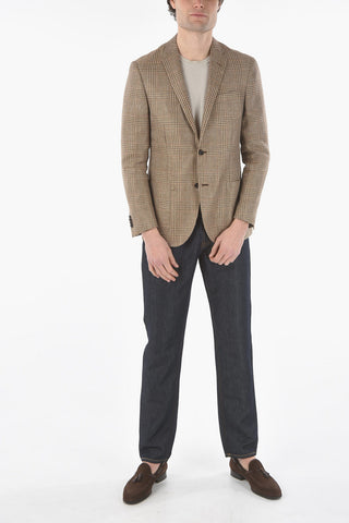 district check ACADEMY SOFT notch lapel patch pocket 2-button blazer